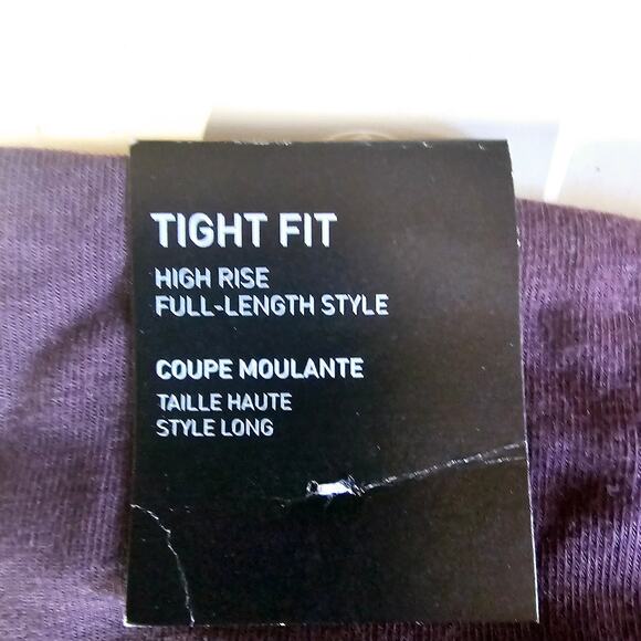 NEW Adidas Leggings Tight Fit High Waist Full Length Burgundy Purple XS 3200 - Picture 3 of 10
